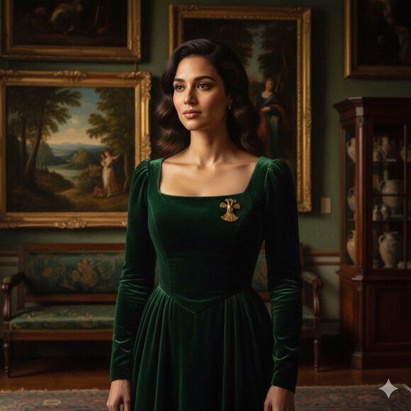 VINTAGE Pre-Columbian Style Double Bird Brooch Large Goddess Core Art Deco Rare - Picture 2 of 10